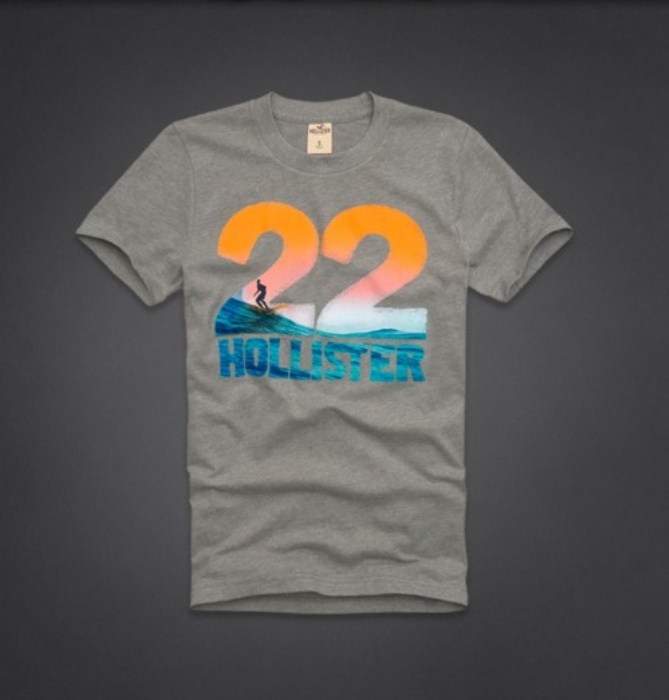 Hollister Hombres De Cuello Redondo Corto Remera HCO4143